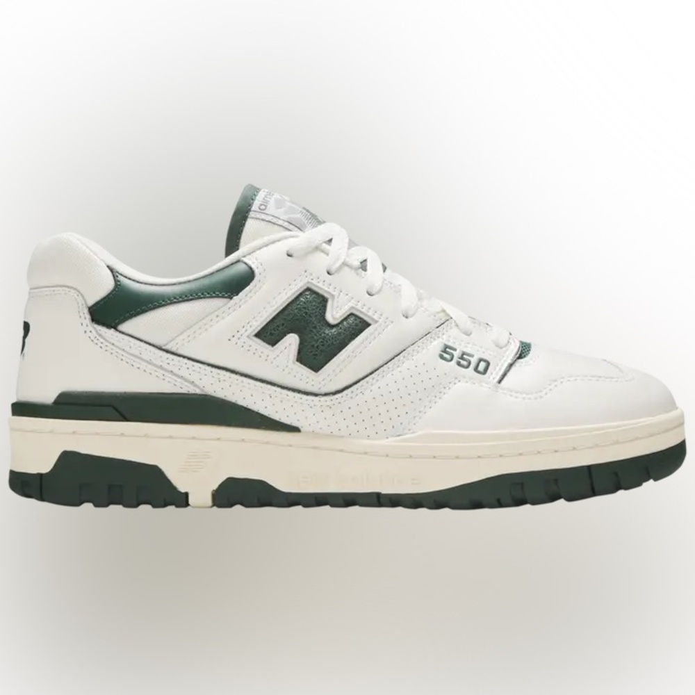 Aime Leon Dore New Balance 550 White and Dark Green Sneakers size 8